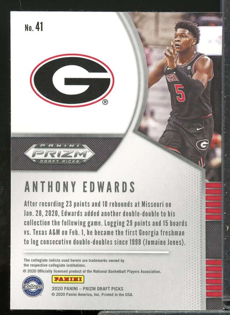 Anthony Edwards Rookie Card 2020-21 Panini Prizm Draft Picks #1  Image 2