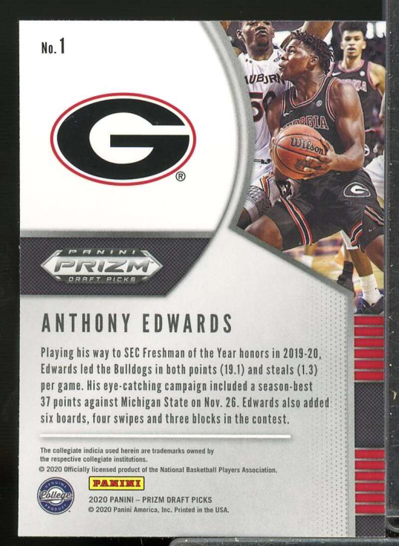 Anthony Edwards Rookie Card 2020-21 Panini Prizm Draft Picks #1  Image 2