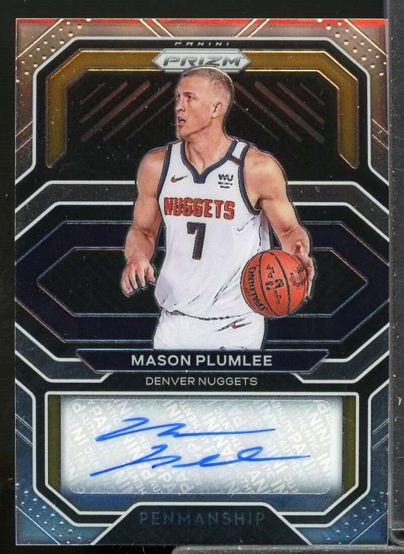 Mason Plumlee Card 2020-21 Panini Prizm Penmanship #38  Image 1