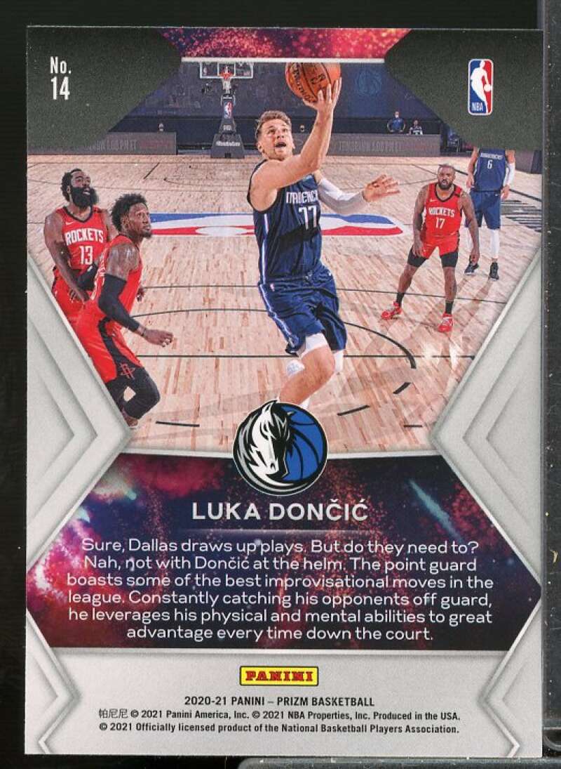 Luka Doncic Card 2020-21 Panini Prizm Fireworks #14  Image 2