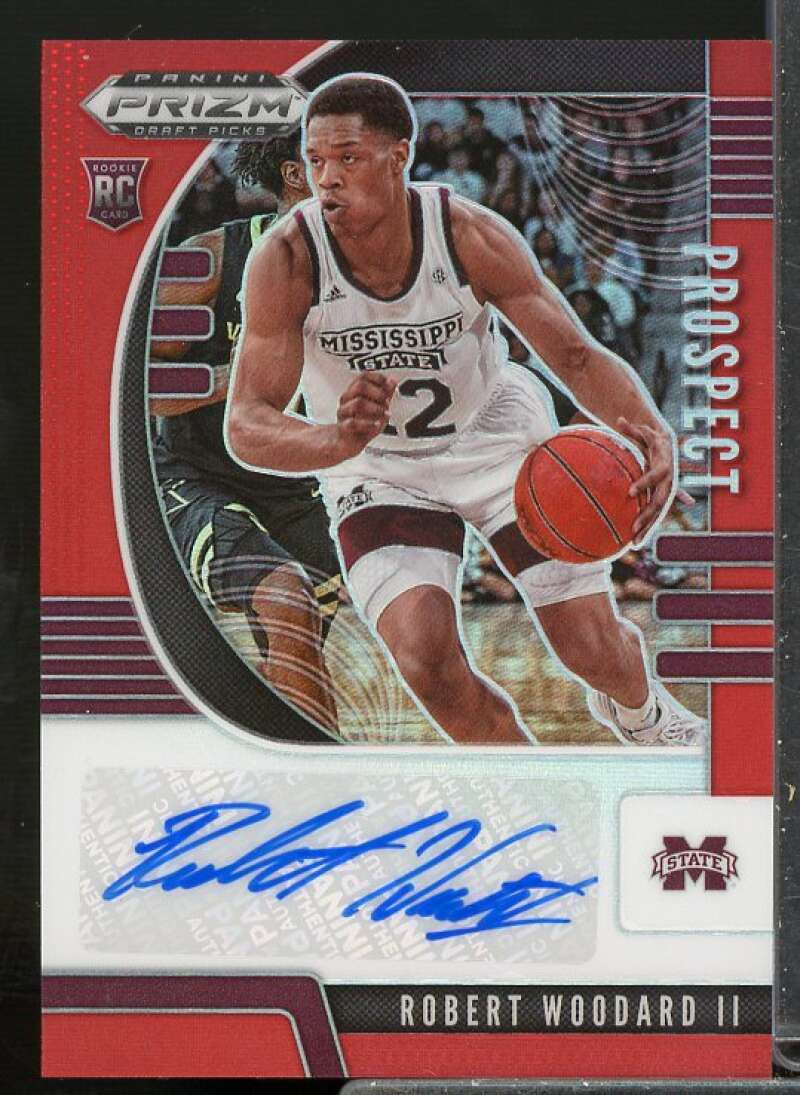 Robert Woodard II 2020-21 Panini Prizm Draft Picks Prospect Autographs Red #23  Image 1