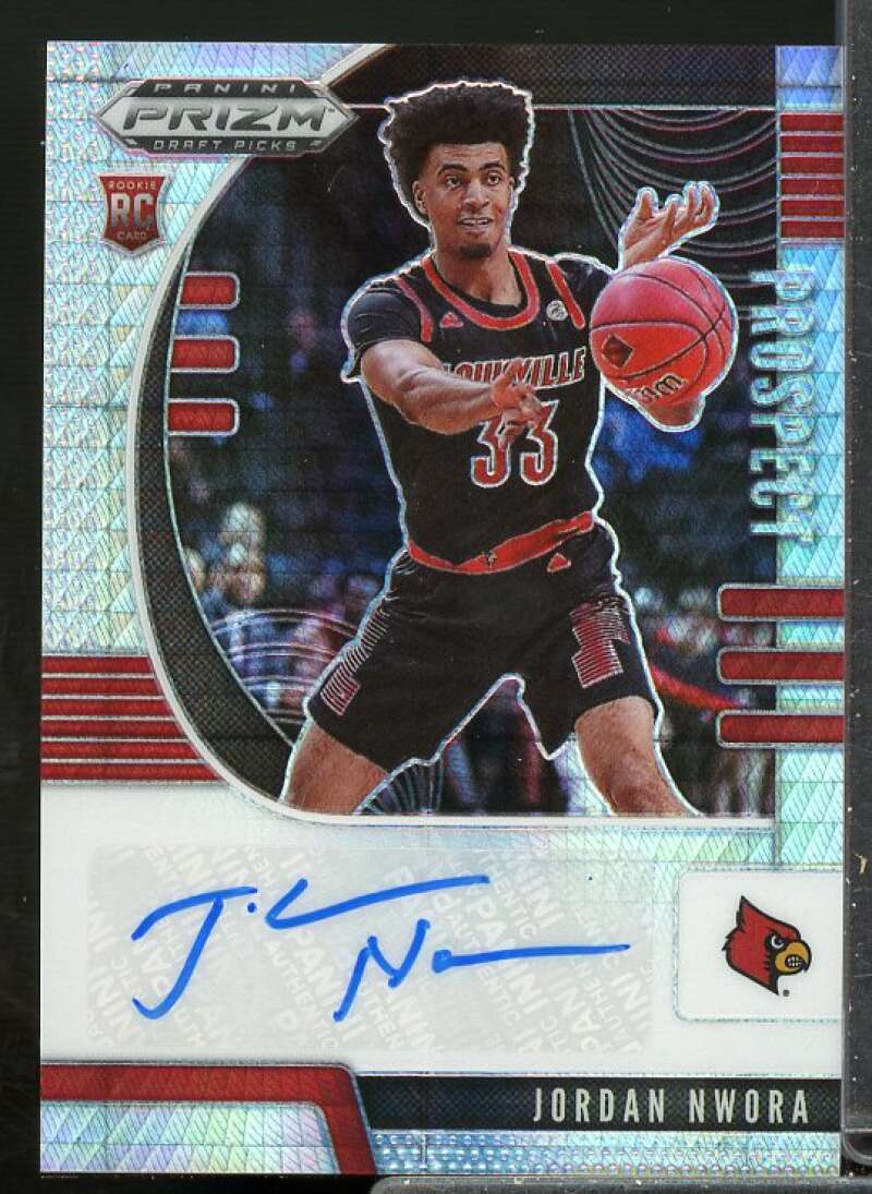 Jordan Nwora 2020-21 Panini Prizm Draft Picks Prospect Autographs Hyper #38  Image 1