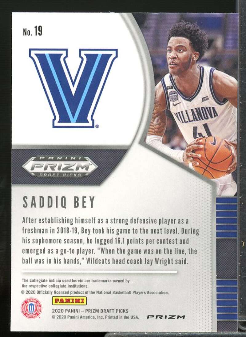 Saddiq Bey Rookie Card 2020-21 Panini Prizm Draft Picks Prizms Red Ice #19  Image 2