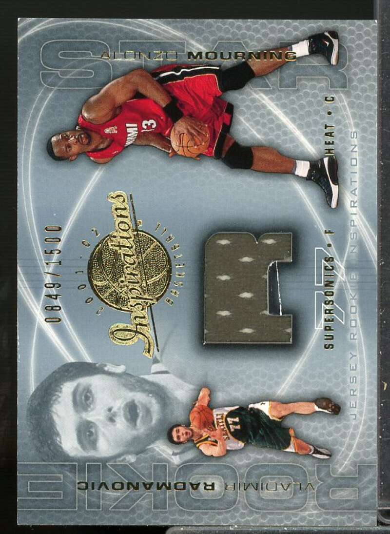 Alonzo Mourning/Vladimir Radmanovic JSY RC 2001-02 Upper Deck Inspirations #122  Image 1