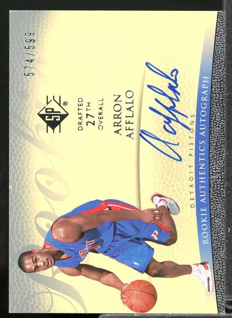 Arron Afflalo JSY AU/599 Rookie Card 2007-08 SP Authentic #134  Image 1