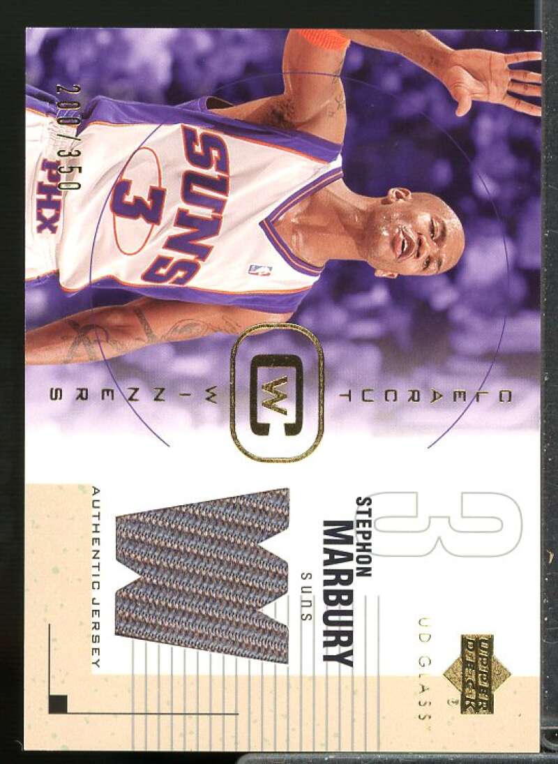 Stephon Marbury Card 2003-04 UD Glass Clear Cut Winners Jerseys #CWSM  Image 1