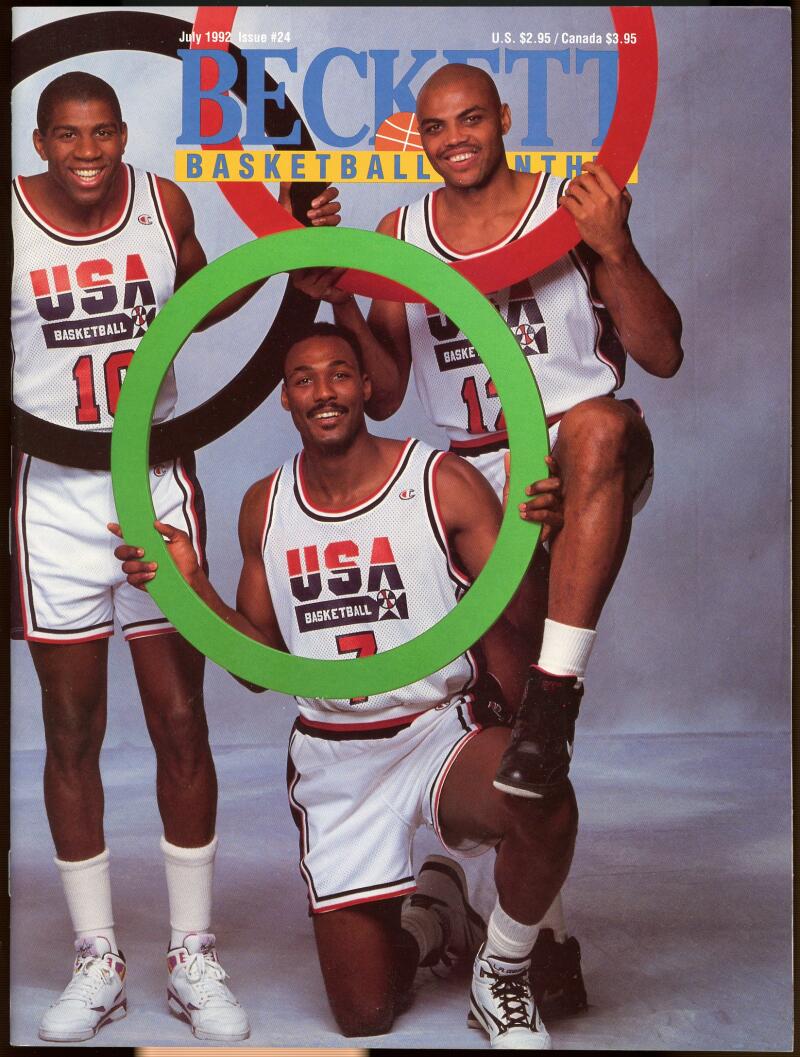 Beckett Basketball Monthly #24 July 1992 Micheal Jordan USA Olympics Image 1