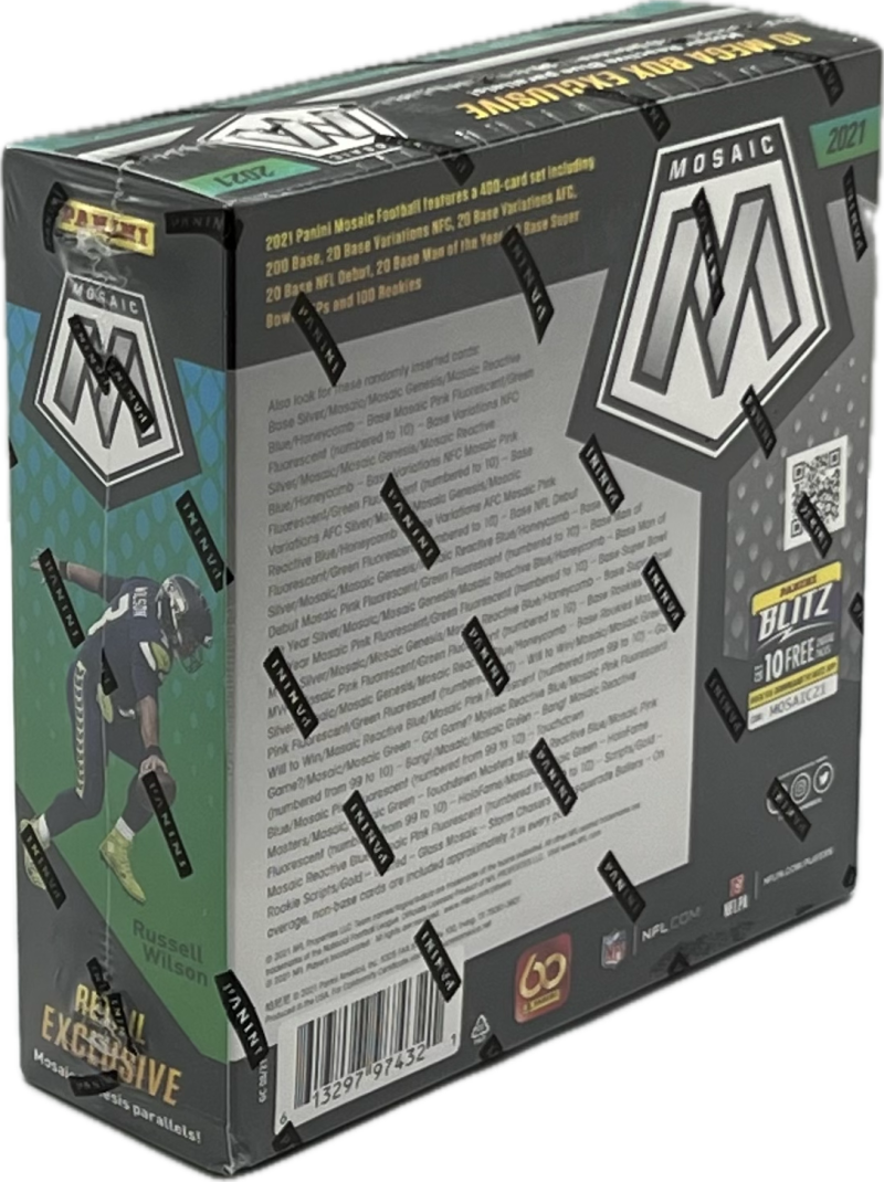 2021 Panini Mosaic Football Mega Box (Reactive Blue Parallels!) Image 3