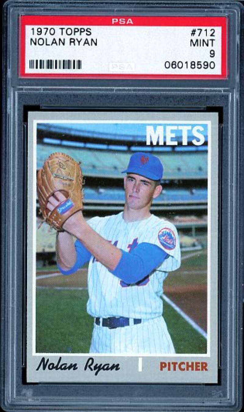 Nolan Ryan Card 1970 Topps #712 PSA 9 Image 1