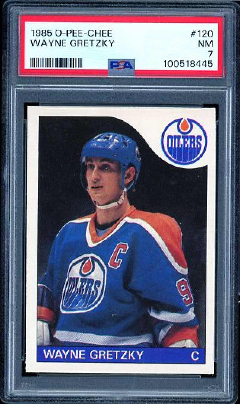 Wayne Gretzky Card 1985-86 O-Pee-Chee #120 PSA 7 Image 1