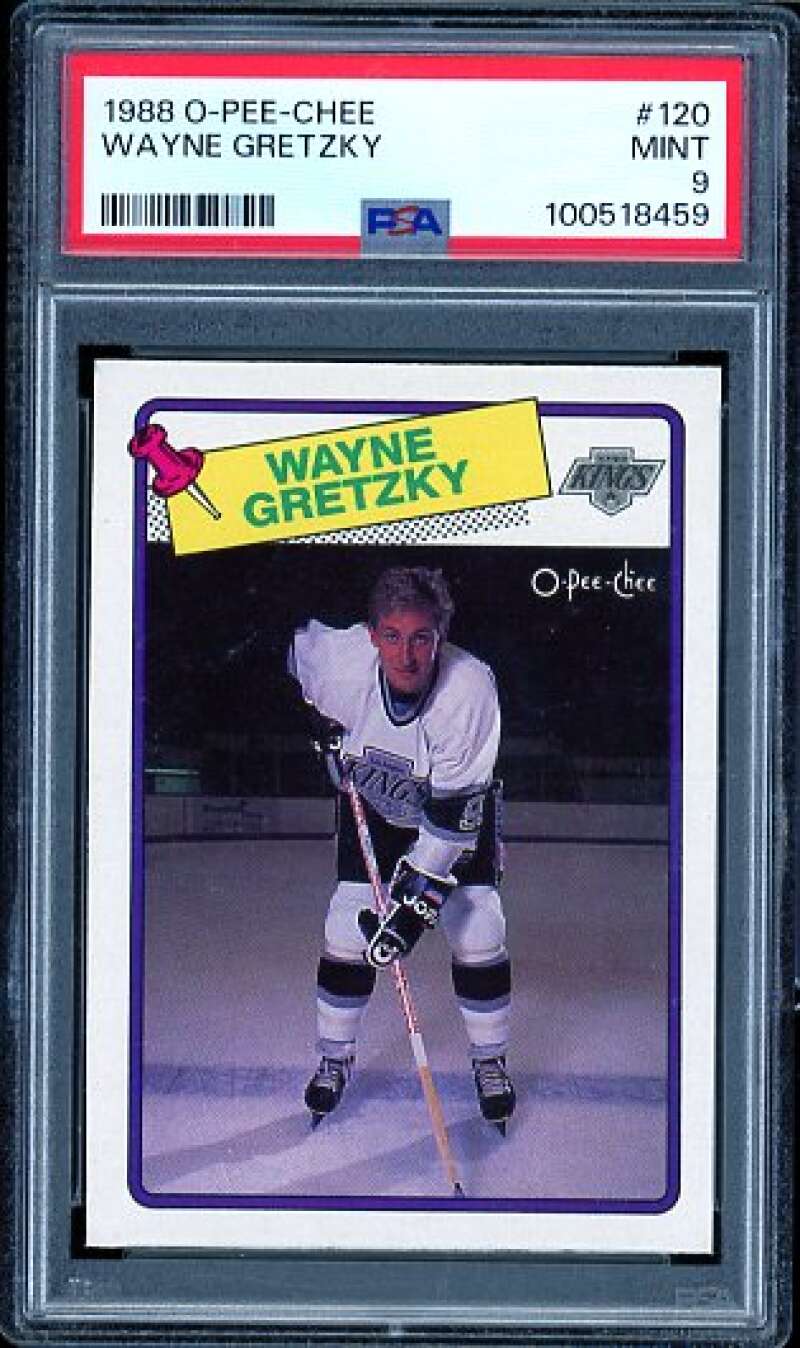 Wayne Gretzky Card 1988-89 O-Pee-Chee #120 PSA 9 Image 1