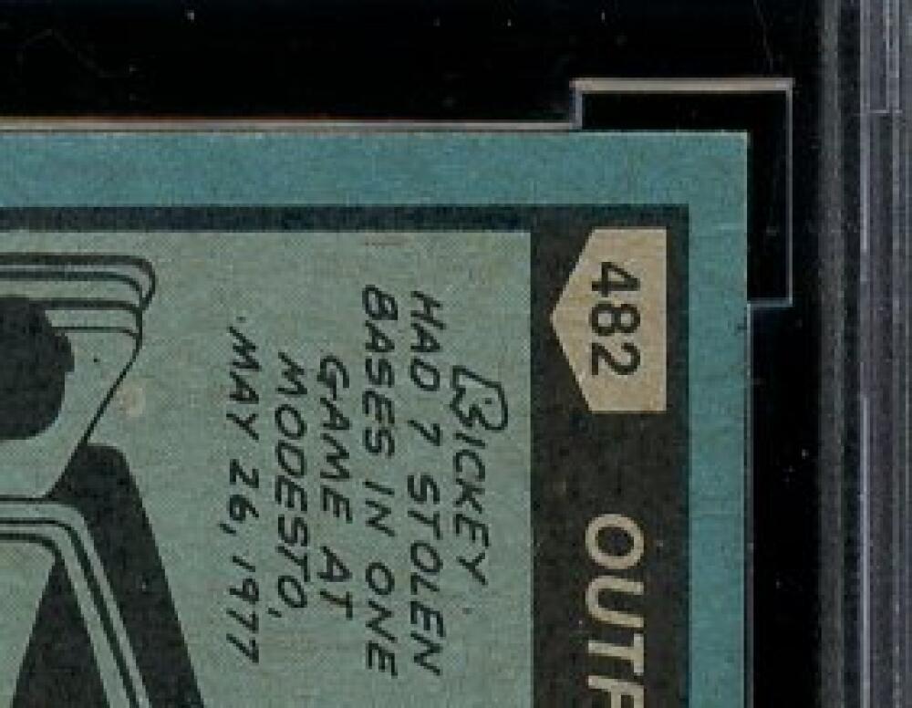 1980 Topps #482 Rickey Henderson Rookie Card BGS BCCG 10 Mint+ Image 8