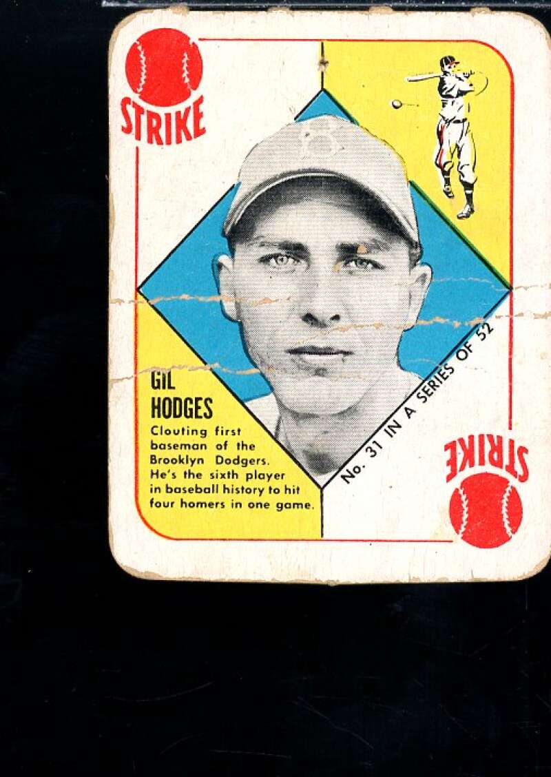 Gil Hodges Card 1951 Topps Red Backs #31  Image 1