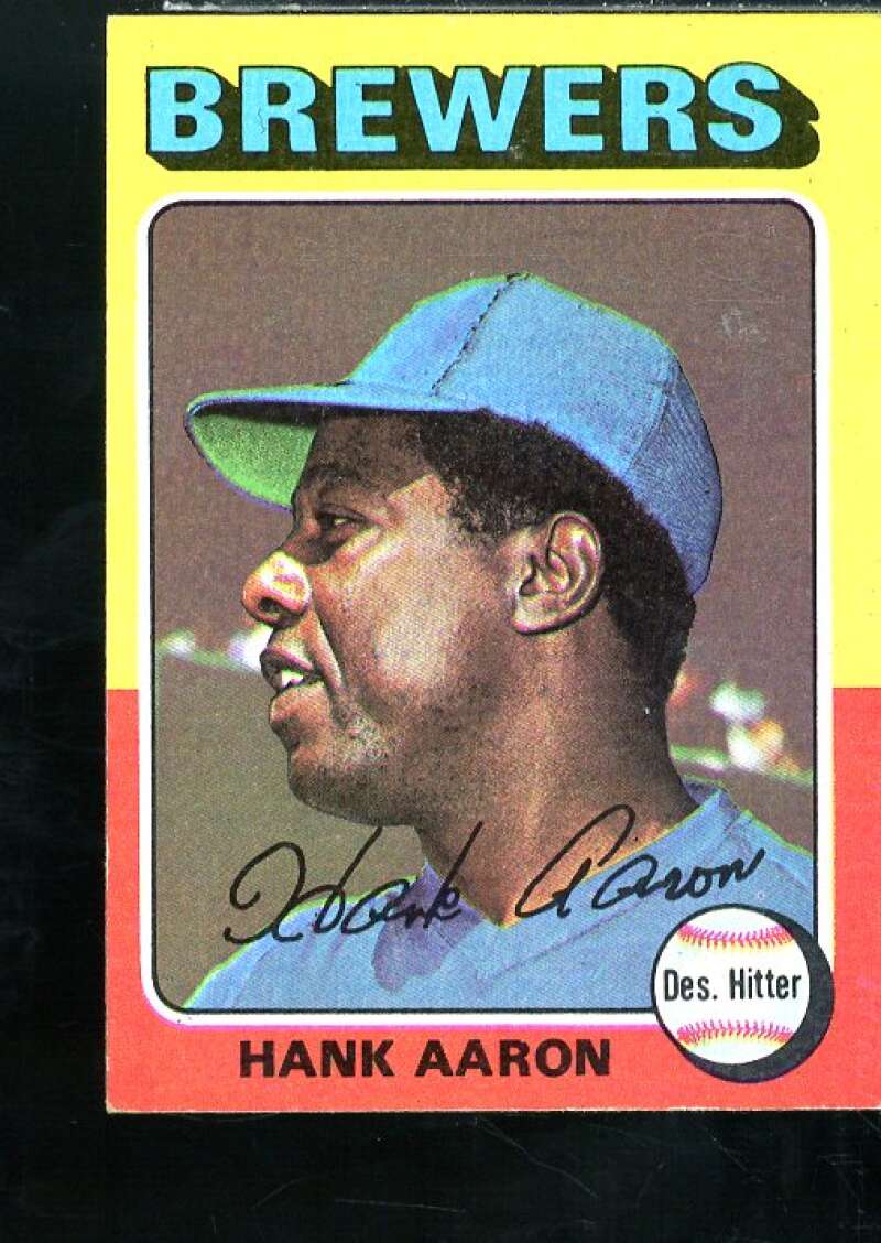 Hank Aaron Card 1975 Topps Mini #660  Image 1