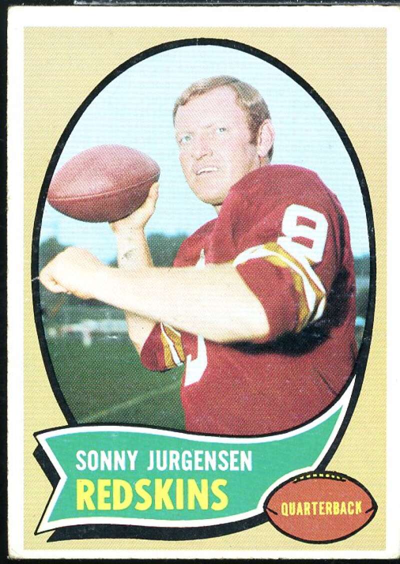 Sonny Jurgensen Card 1970 Topps #200  Image 1