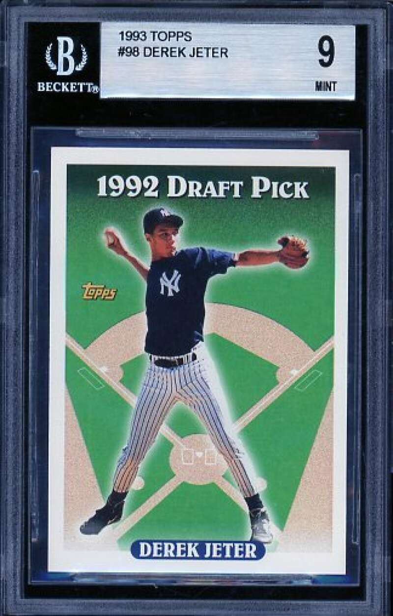 Derek Jeter Rookie Card 1993 Topps #98 BGS 9 Image 1