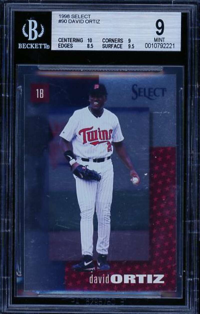 David Ortiz Rookie Card 1998 Select #90 BGS 9 Image 1