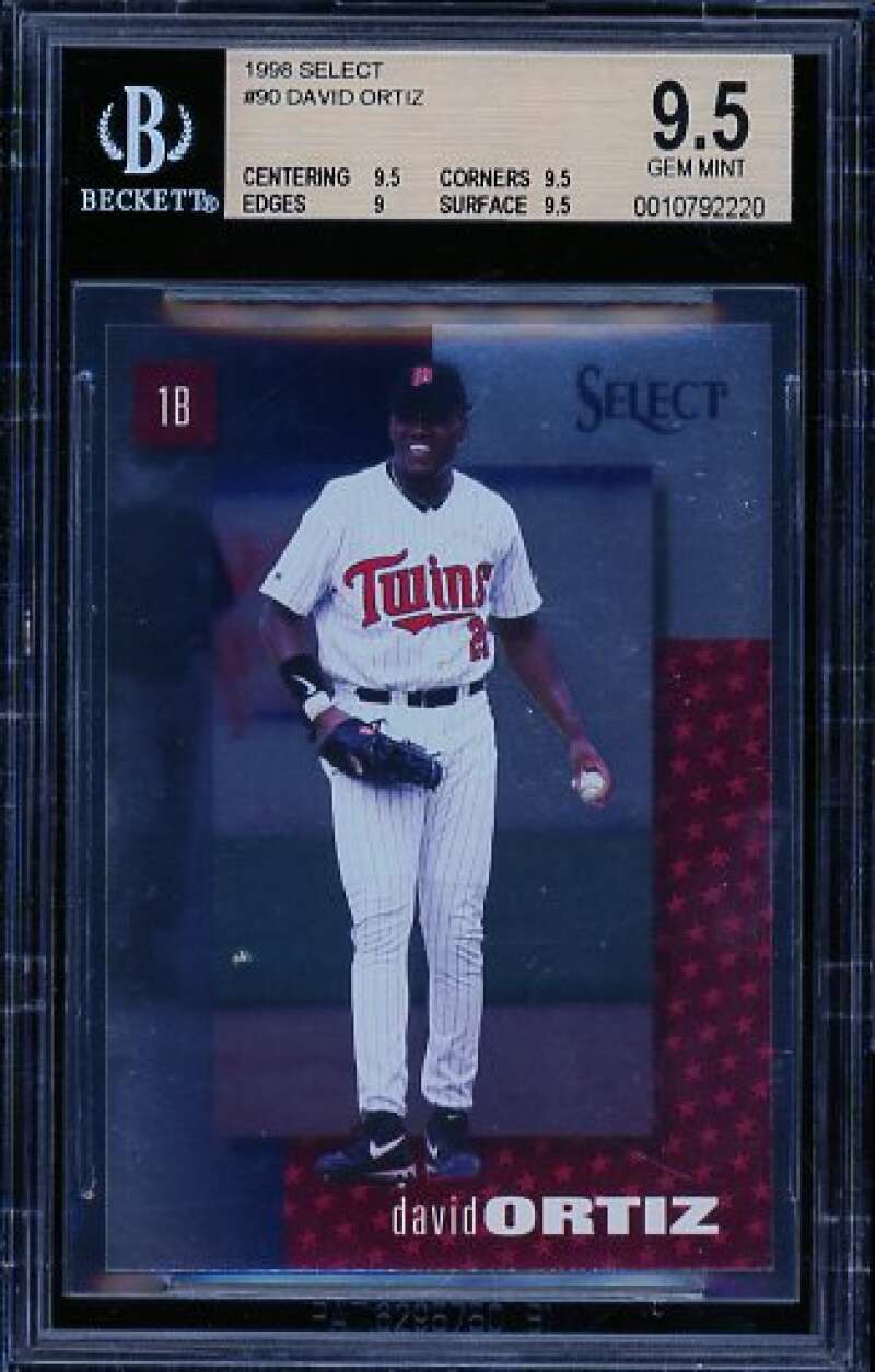 David Ortiz Rookie Card 1998 Select #90 BGS 9.5 Image 1