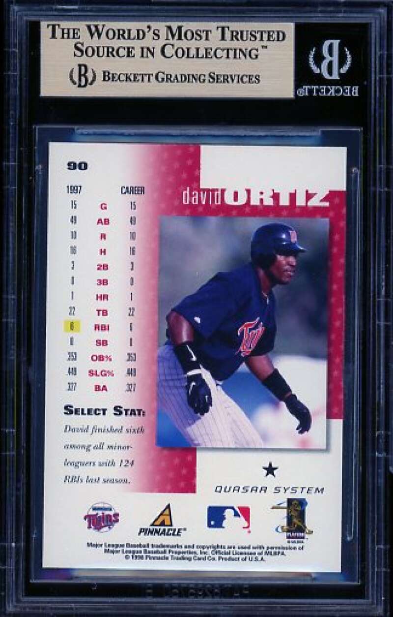 David Ortiz Rookie Card 1998 Select #90 BGS 9.5 Image 2