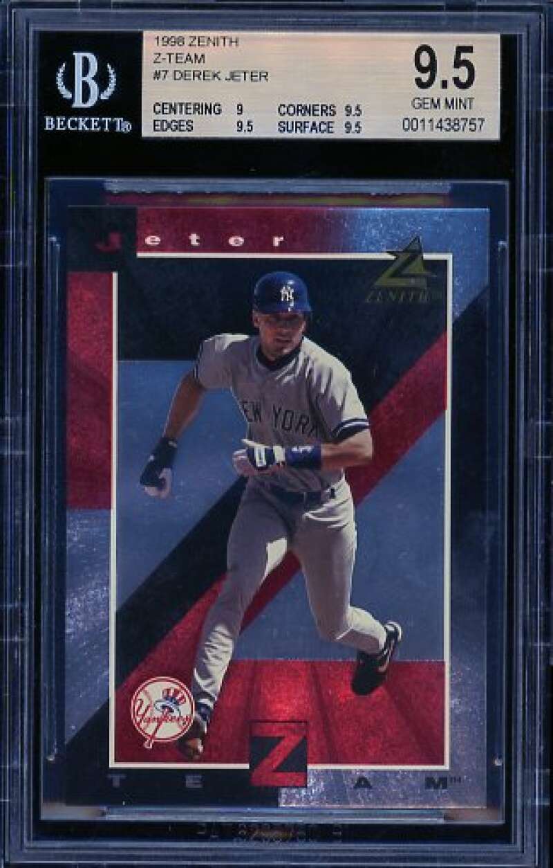 Derek Jeter Card 1998 Zenith Z-Team #7 (pop 2) BGS 9.5 Image 1