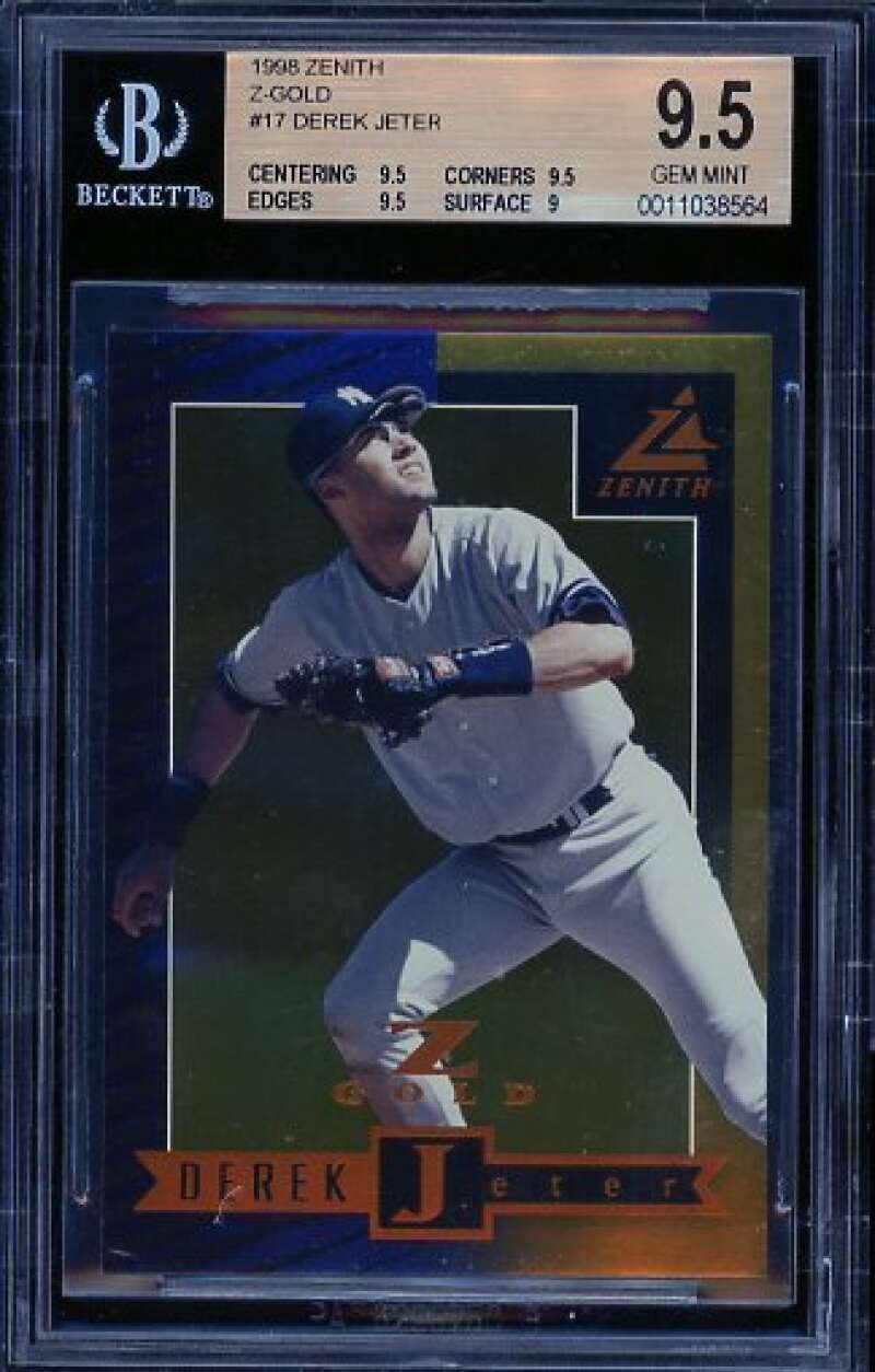 Derek Jeter Card 1998 Zenith Z-Gold #17 (pop 2) BGS 9.5 Image 1