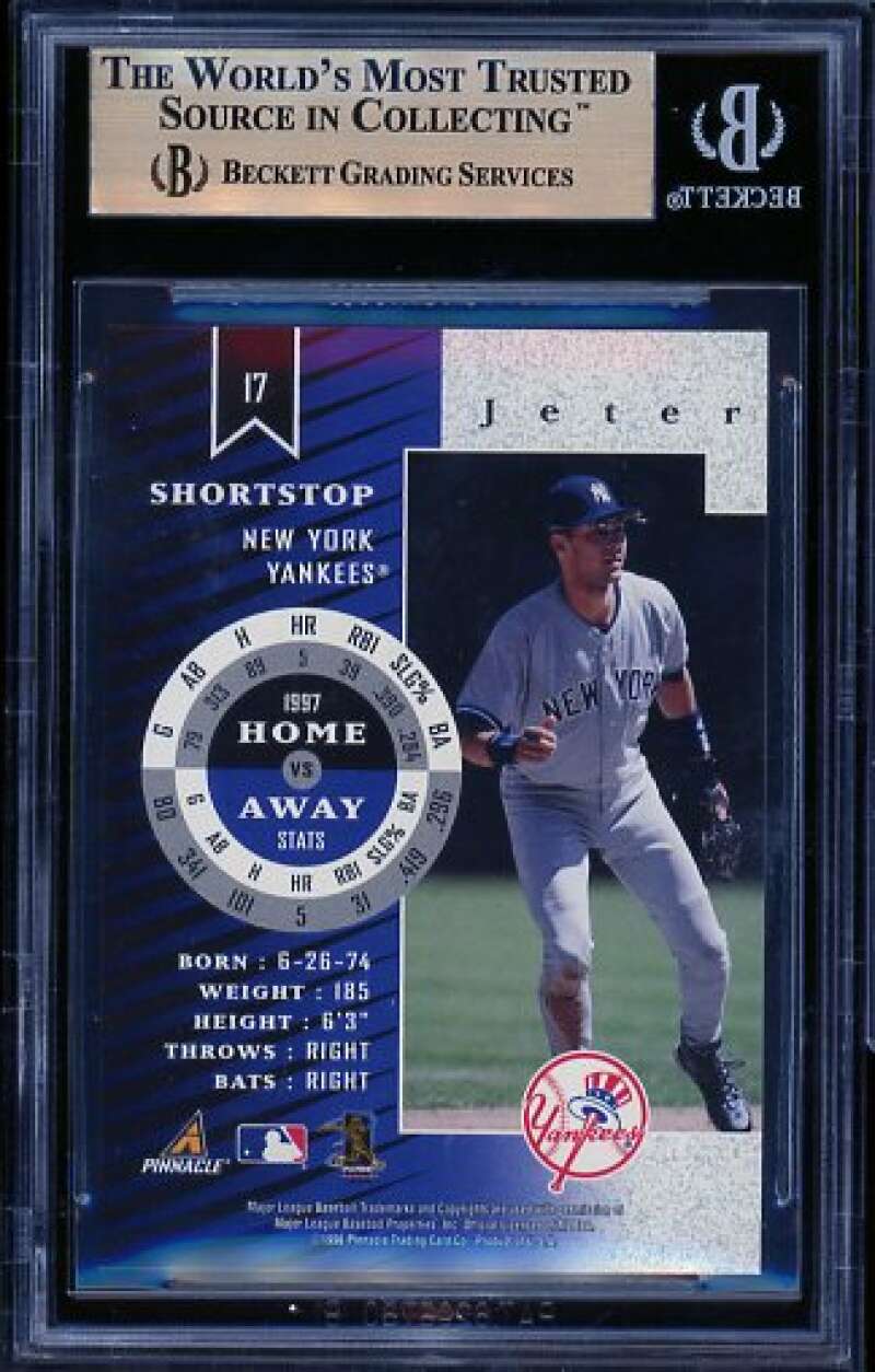 Derek Jeter Card 1998 Zenith Z-Gold #17 (pop 2) BGS 9.5 Image 2