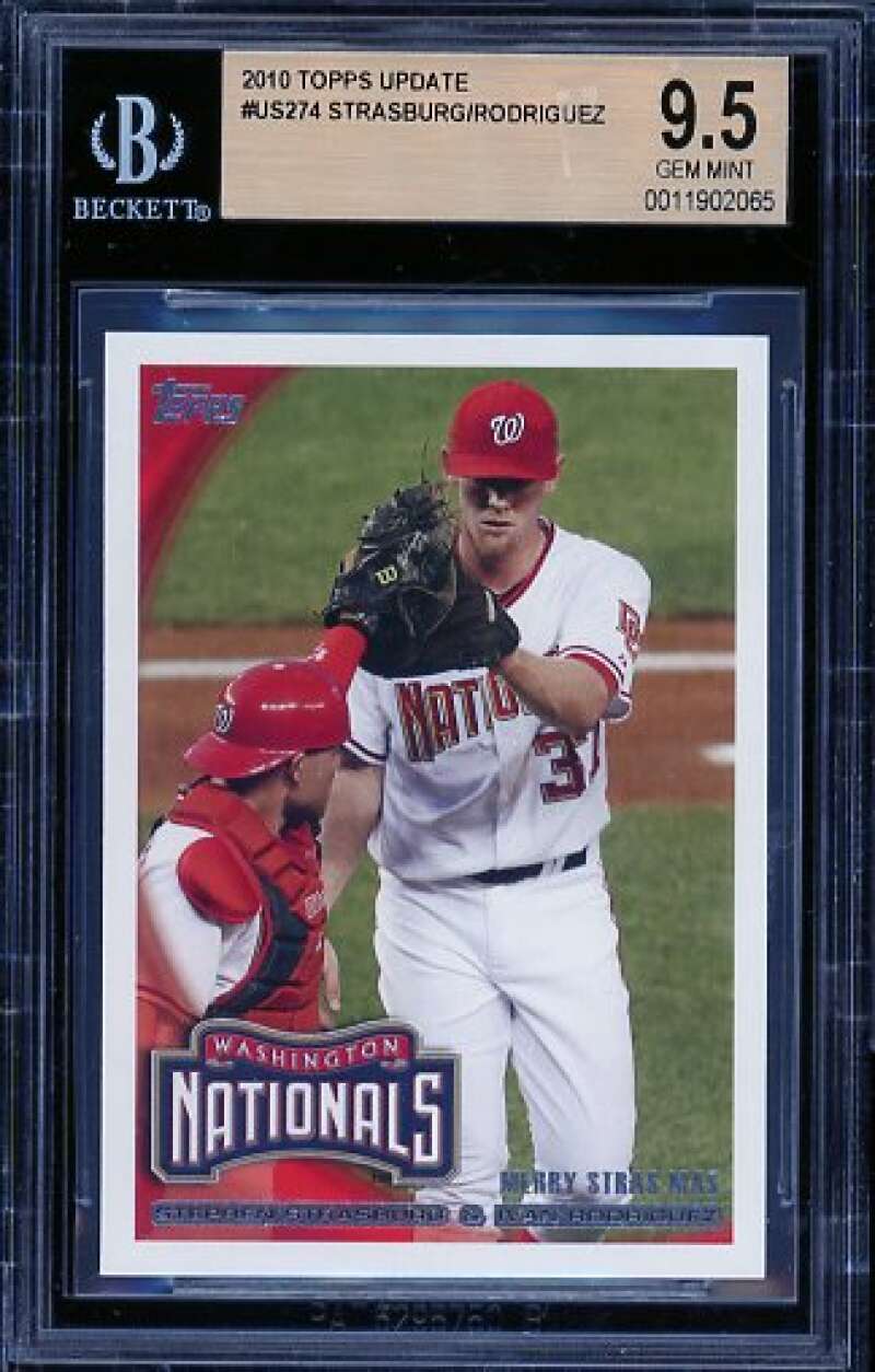 Stephen Strasburg Card 2010 Topps Update #US274 BGS 9.5 Image 1