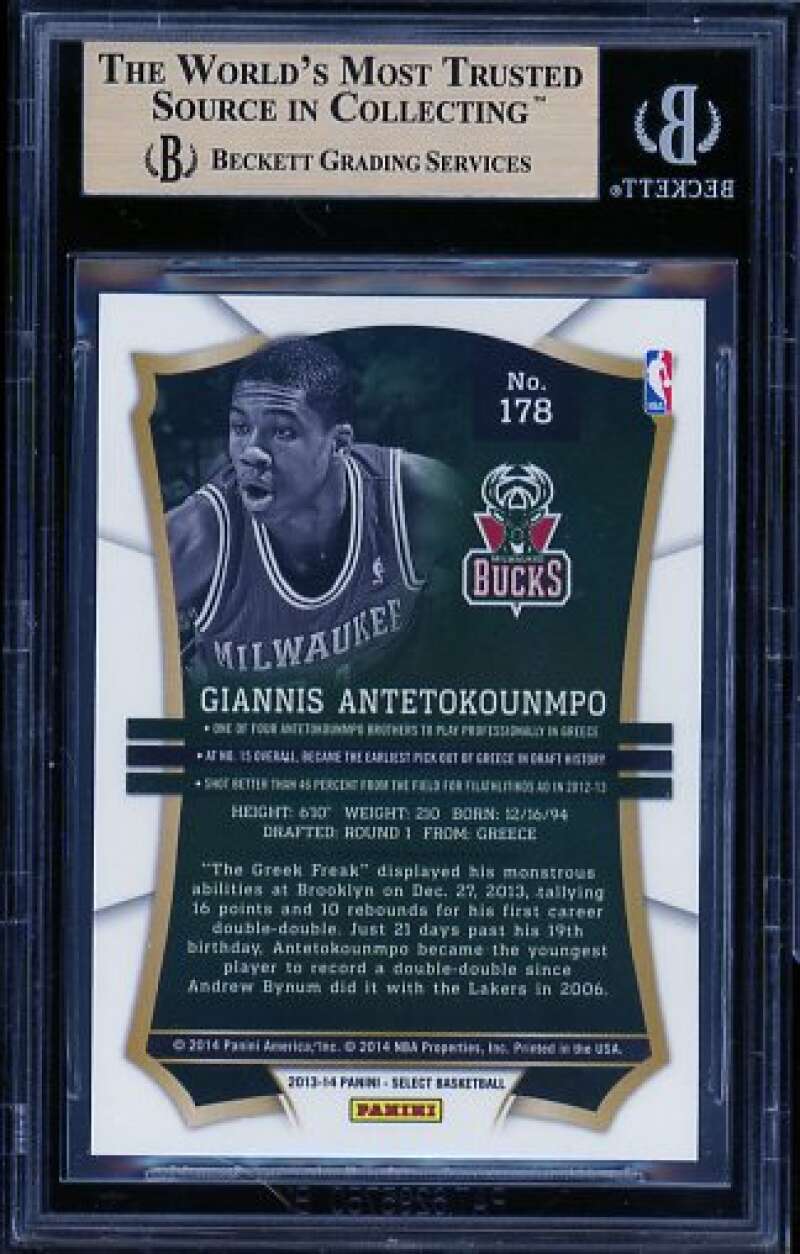 Giannis Antetokounmpo Rookie Card 2013-14 Select #178 BGS 9.5 Image 2