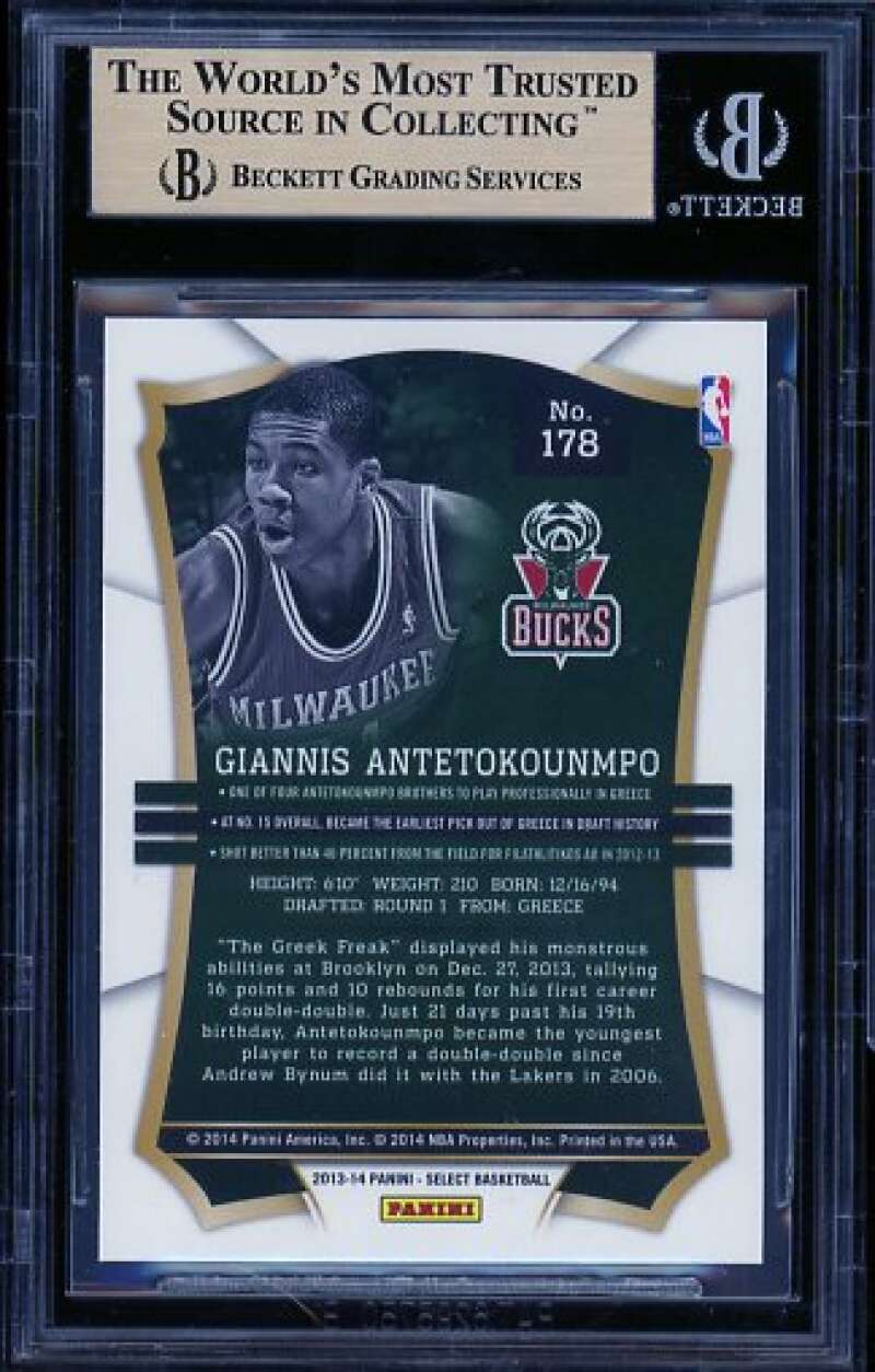 Giannis Antetokounmpo Rookie Card 2013-14 Select #178 BGS 9.5 Image 2