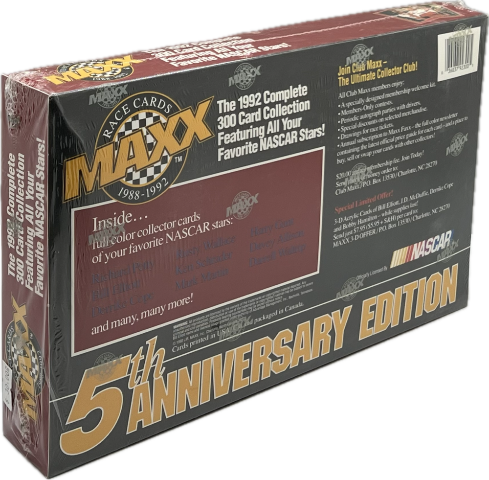 1988-1992 Maxx 5th Anniversary Edition NASCAR Set Image 3