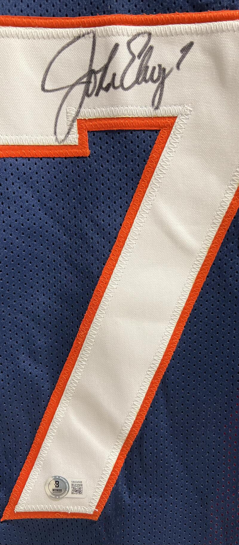 John Elway Autograph Signed Broncos Football Jersey BAS Authentic   Image 3