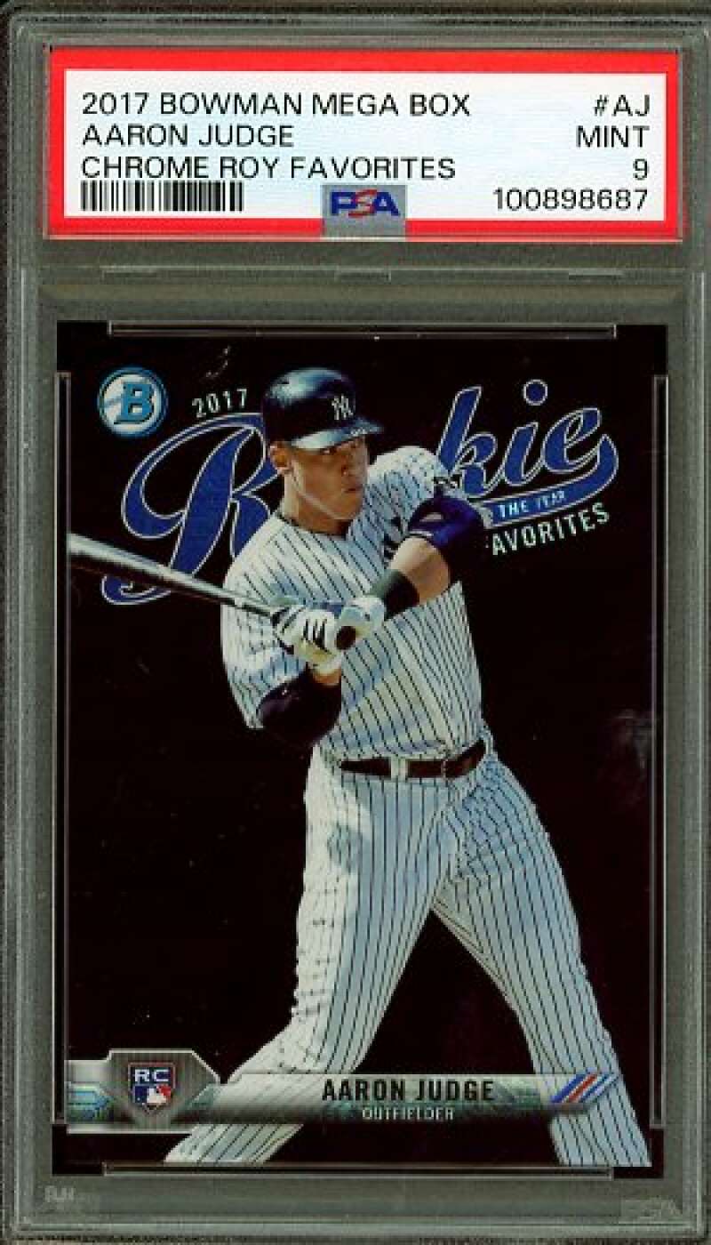 Aaron Judge Rookie Card 2017 Bowman Mega Box Chrome ROY Favorites #AJ PSA 9 Image 1