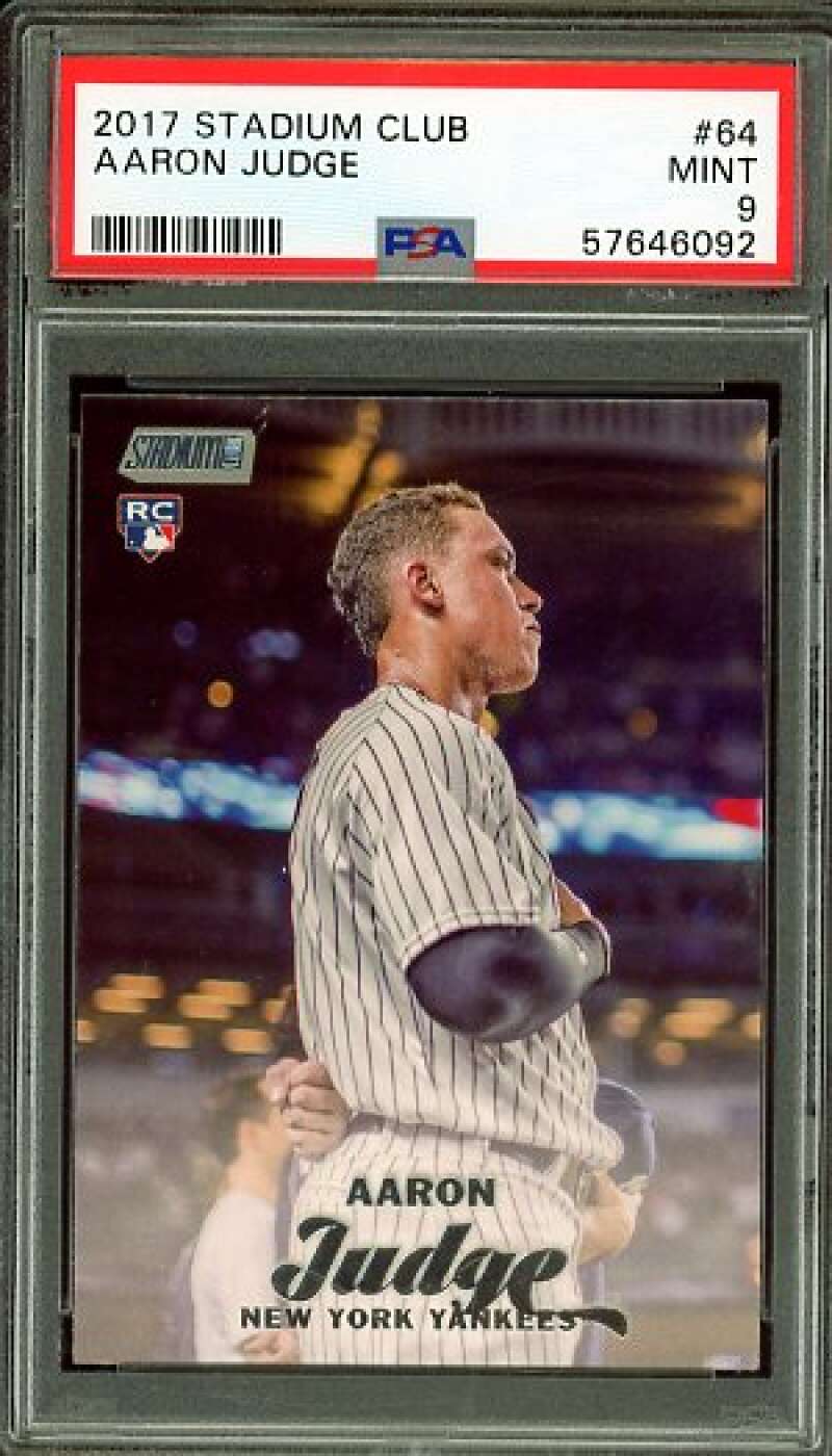 Aaron Judge Rookie Card 2017 Stadium Club #64 PSA 9 Image 1
