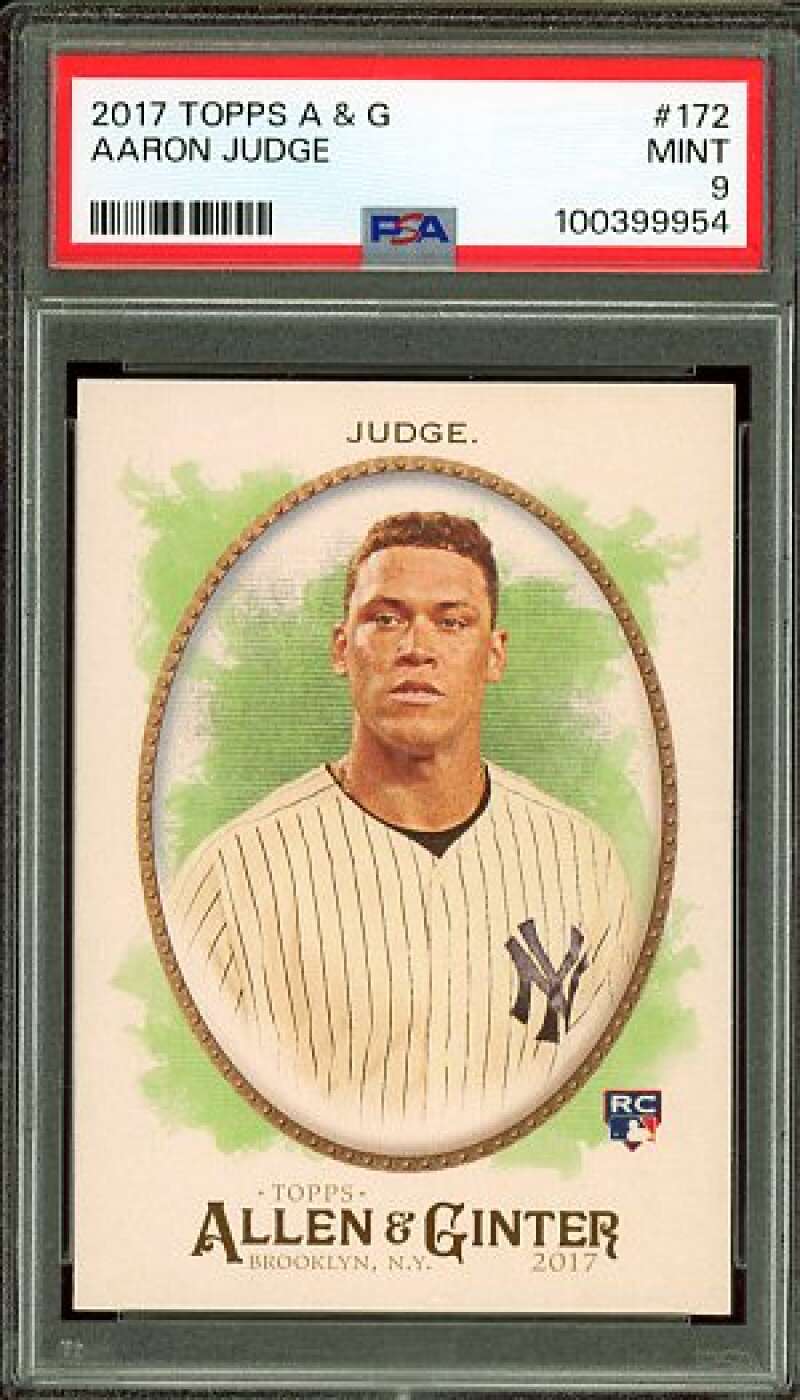 Aaron Judge Rookie Card 2017 Topps A &amp; G #172 PSA 9 Image 1