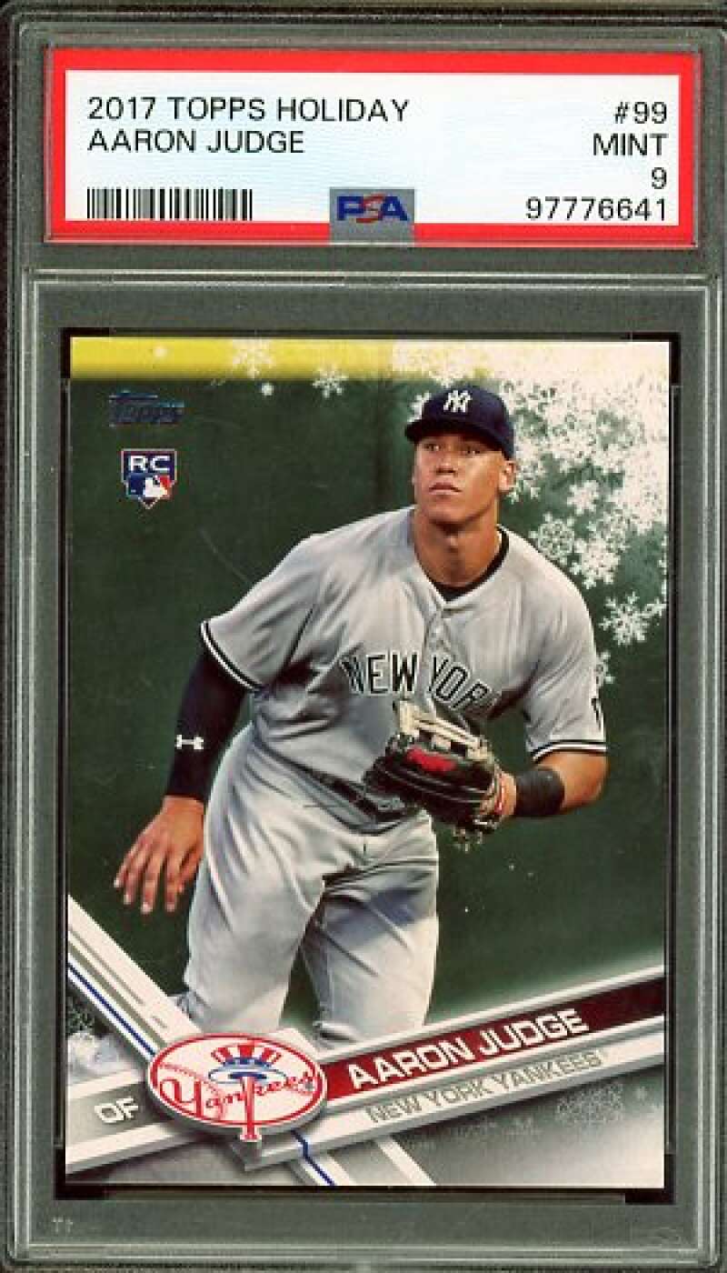 Aaron Judge Rookie Card 2017 Topps Holiday #99 PSA 9 Image 1