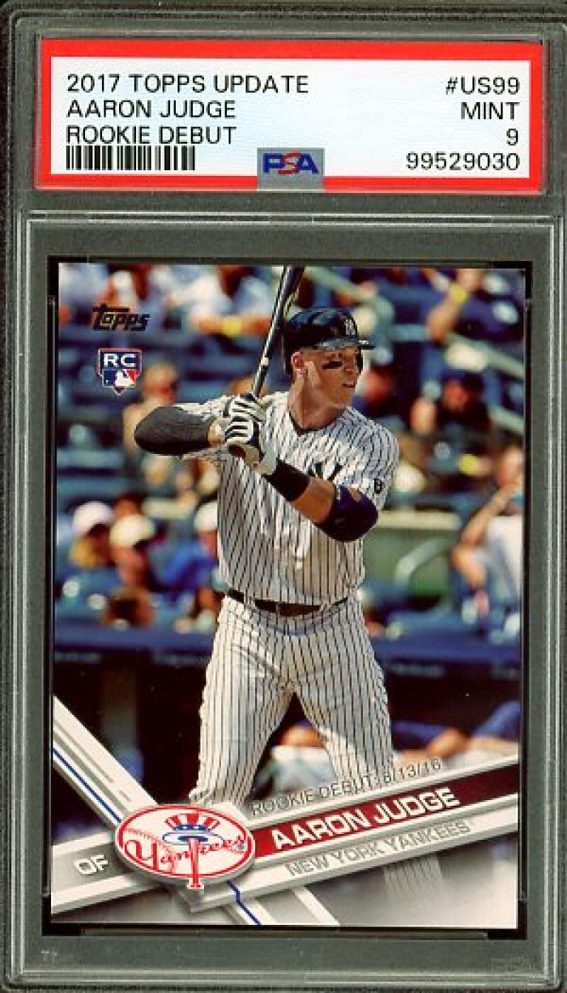 Aaron Judge Card 2017 Topps Update Rookie Debut #US99 PSA 9 Image 1