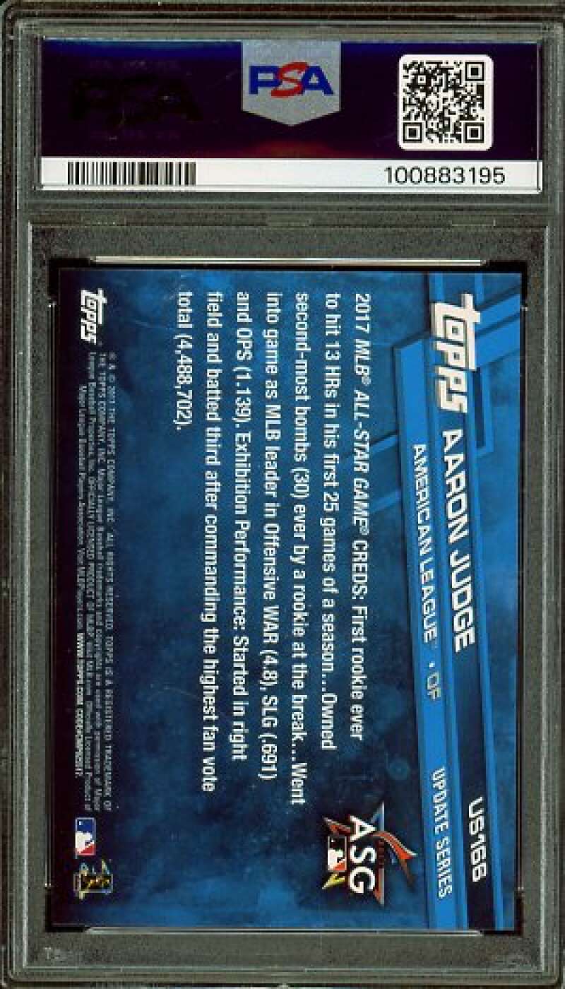 Aaron Judge Rookie Card 2017 Topps Update #US166 PSA 9 Image 2