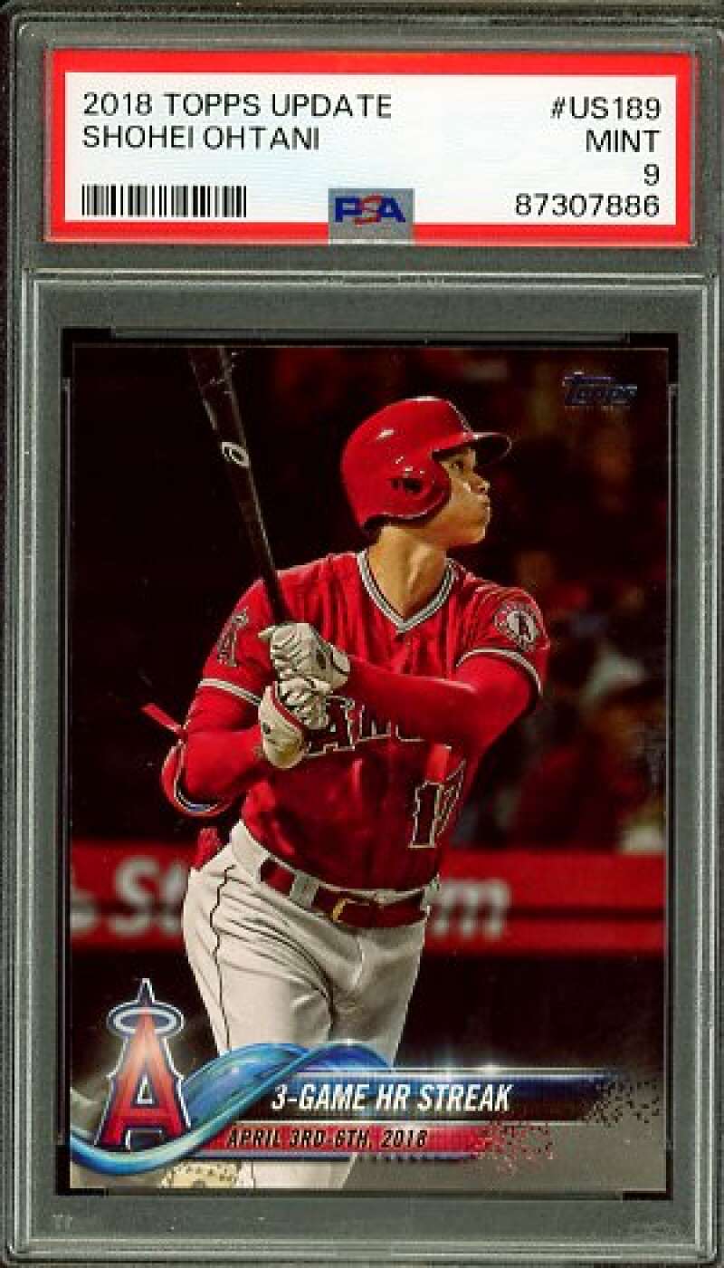 Shohei Ohtani Rookie Card 2018 Topps Update #US189 PSA 9 Image 1