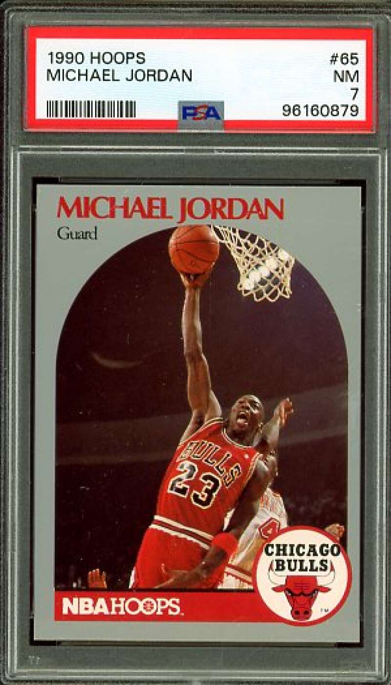 Michael Jordan Card 1990-91 Hoops #65 PSA 7 Image 1