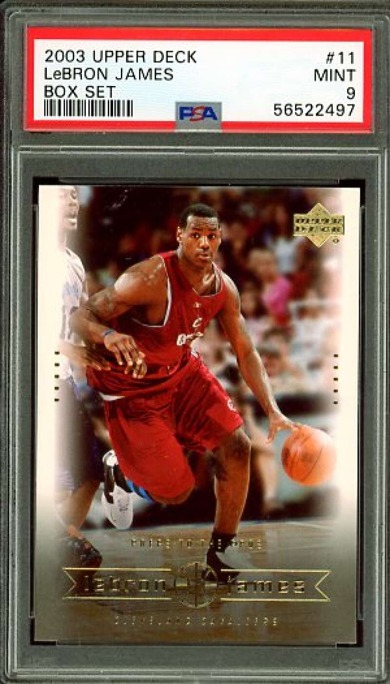 LeBron James Rookie Card 2003-04 Upper Deck #11 PSA 9 Image 1