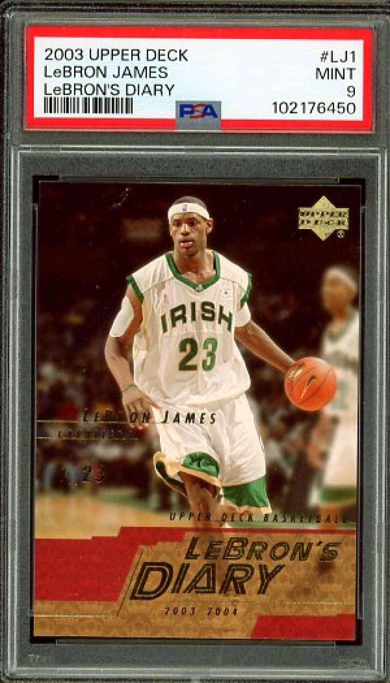 LeBron James Rookie Card 2003-04 Upper Deck Diary #LJ1 PSA 9 Image 1