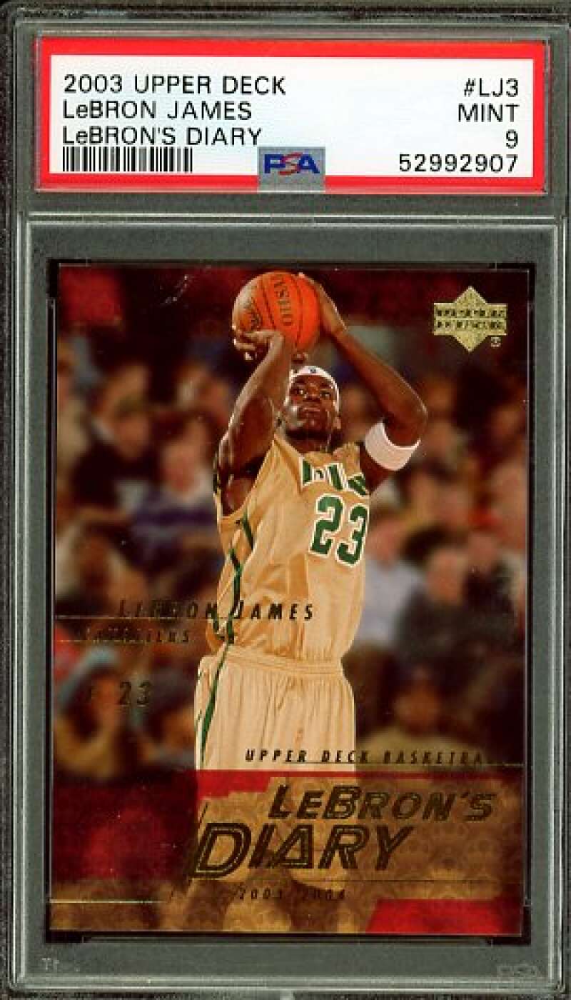 LeBron James Rookie Card 2003-04 Upper Deck Diary #LJ3 PSA 9 Image 1