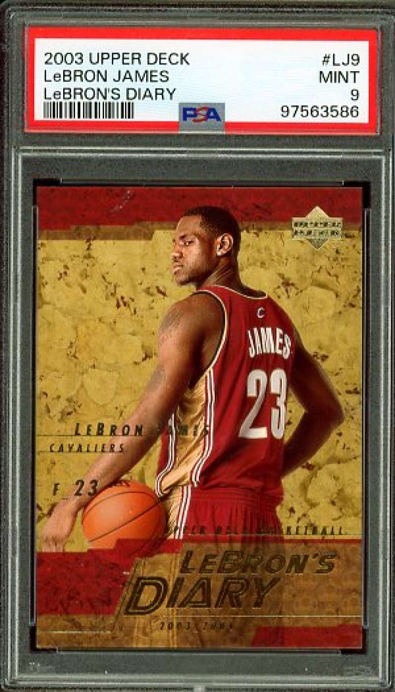 LeBron James Rookie Card 2003-04 Upper Deck Diary #LJ9 PSA 9 Image 1