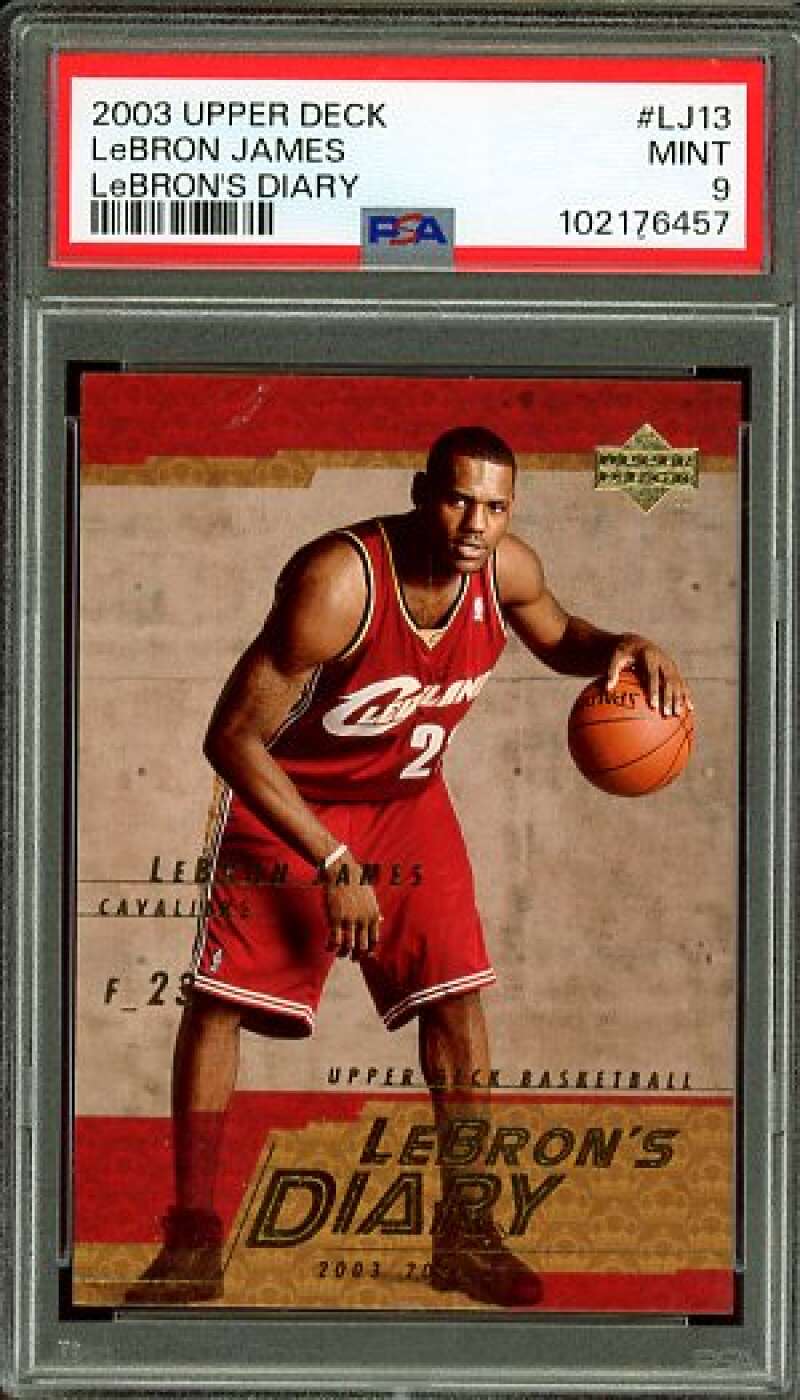 LeBron James Rookie Card 2003-04 Upper Deck Diary #LJ13 PSA 9 Image 1