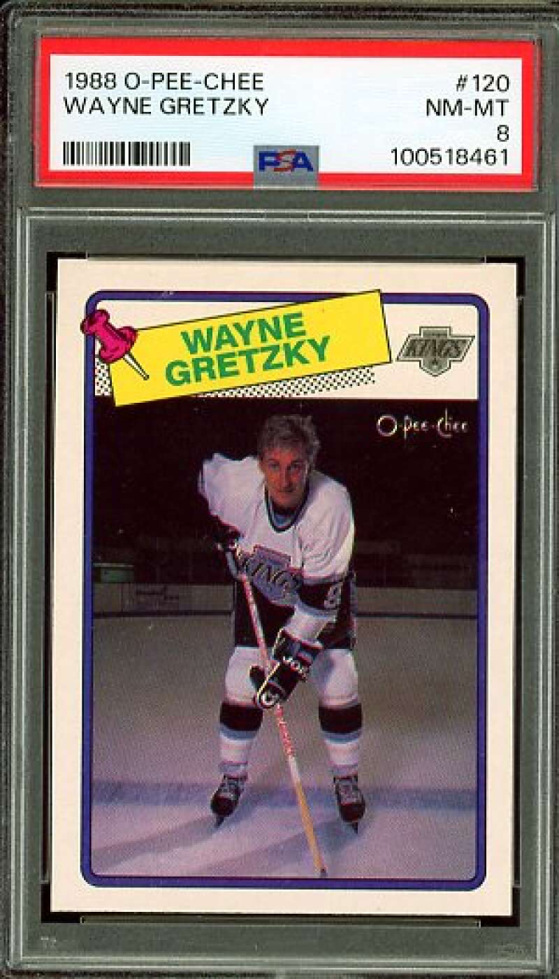 Wayne Gretzky Card 1988-89 O-Pee-Chee #120 PSA 8 Image 1