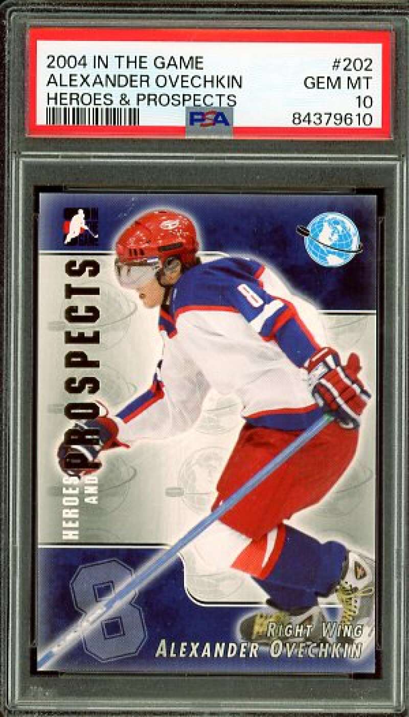 Alexander Ovechkin Rookie Card 2004-05 In The Game Heroes Prospects #202 PSA 10 Image 1