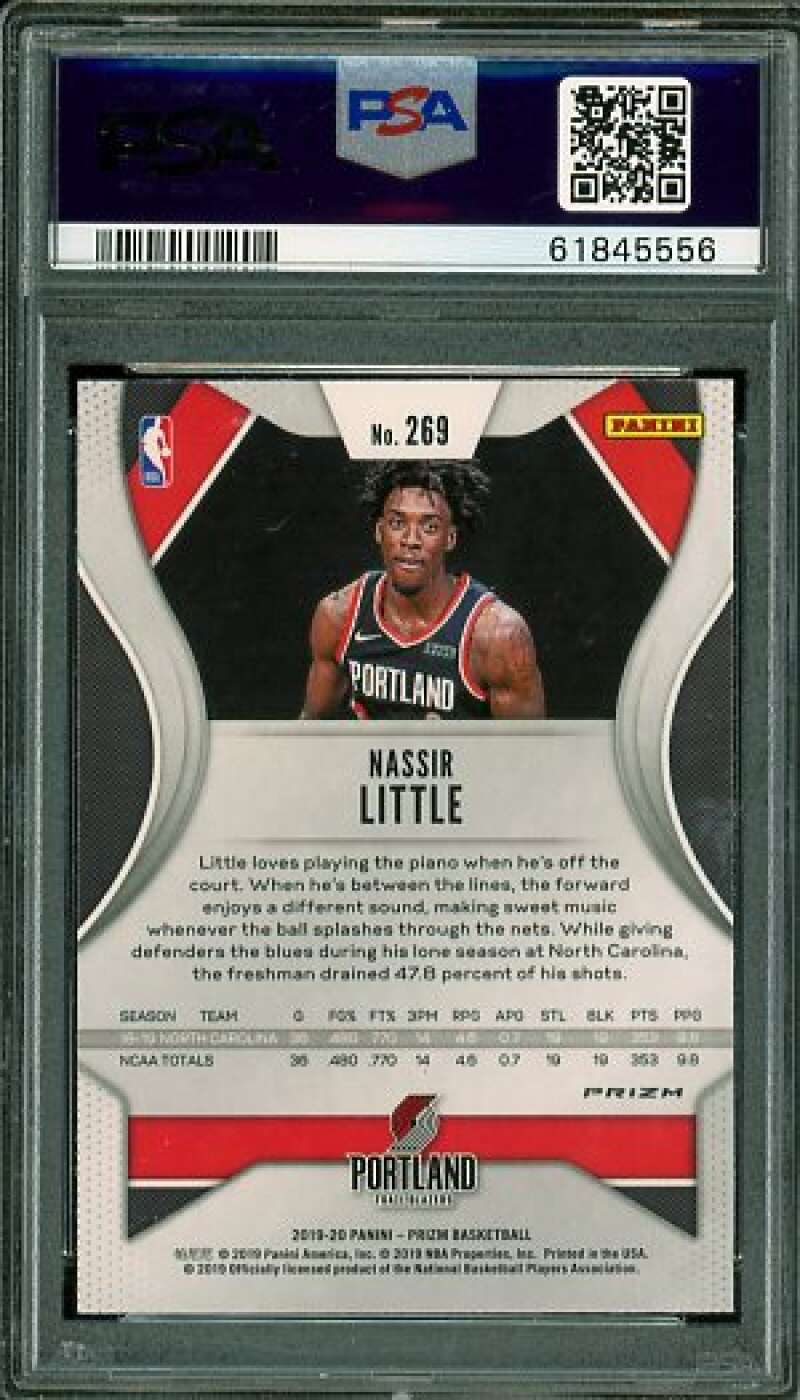 Nassir Little Rookie Card 2019-20 Panini Prizm #269 PSA 9 Image 2