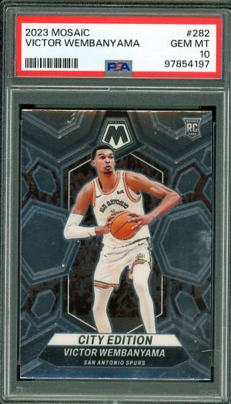 Victor Wembanyama Rookie Card 2023-24 Mosaic #282 PSA 10 Image 1