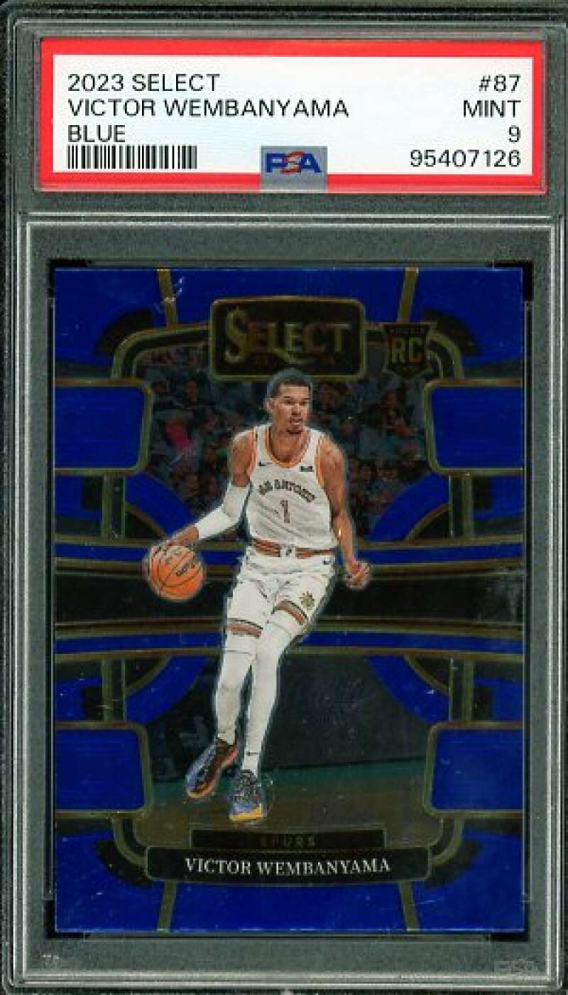 Victor Wembanyama Rookie Card 2023-24 Select Blue #87 PSA 9 Image 1