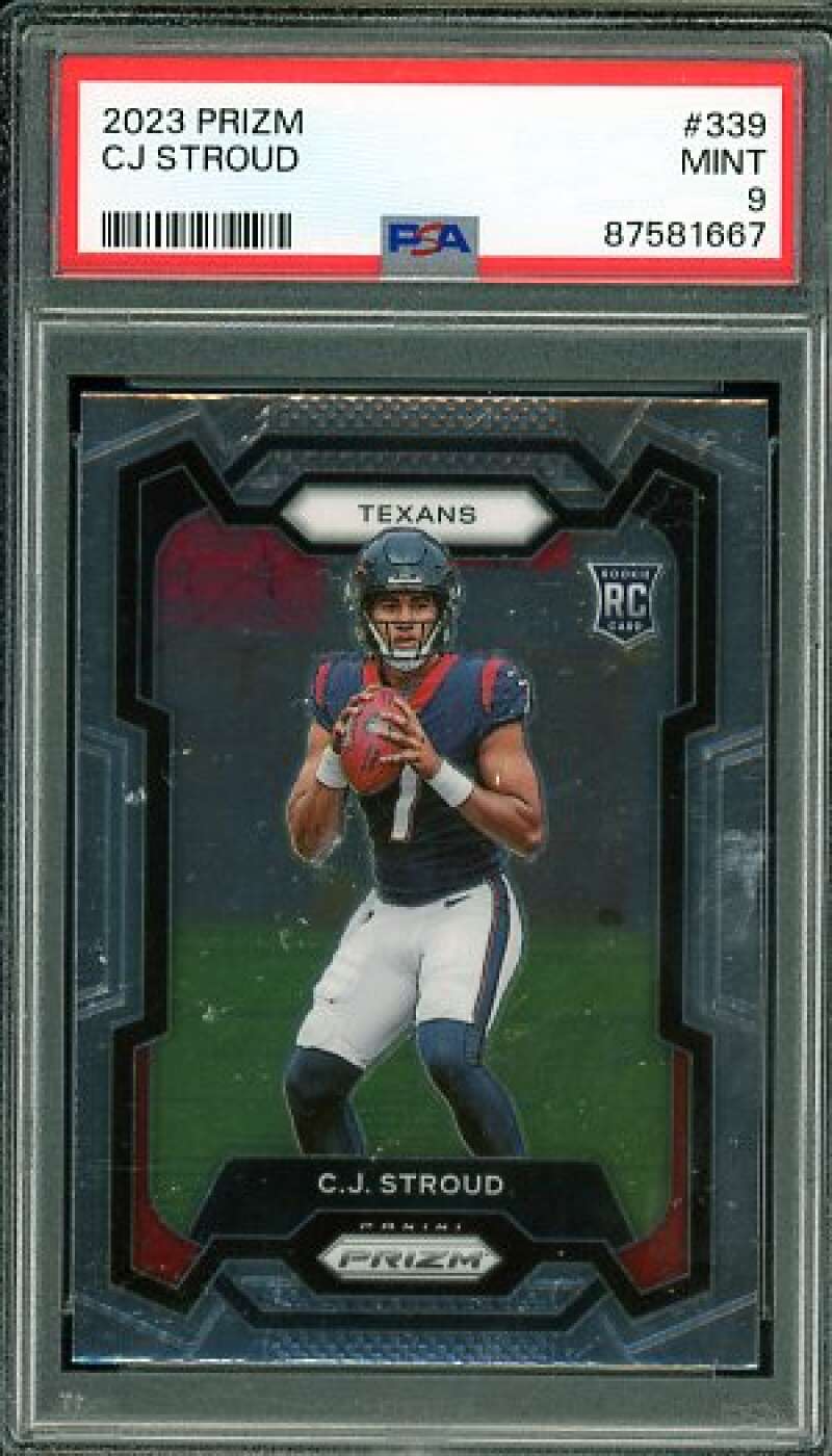 C.J. Stroud Rookie Card 2023 Prizm #339 PSA 9 Image 1